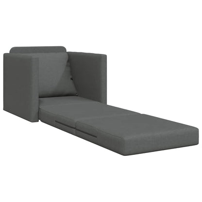 Floor Sofa Bed with Cushion Dark grey 74 x 77 x 81 cm Fabric