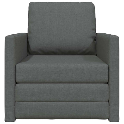 Floor Sofa Bed with Cushion Dark grey 74 x 77 x 81 cm Fabric