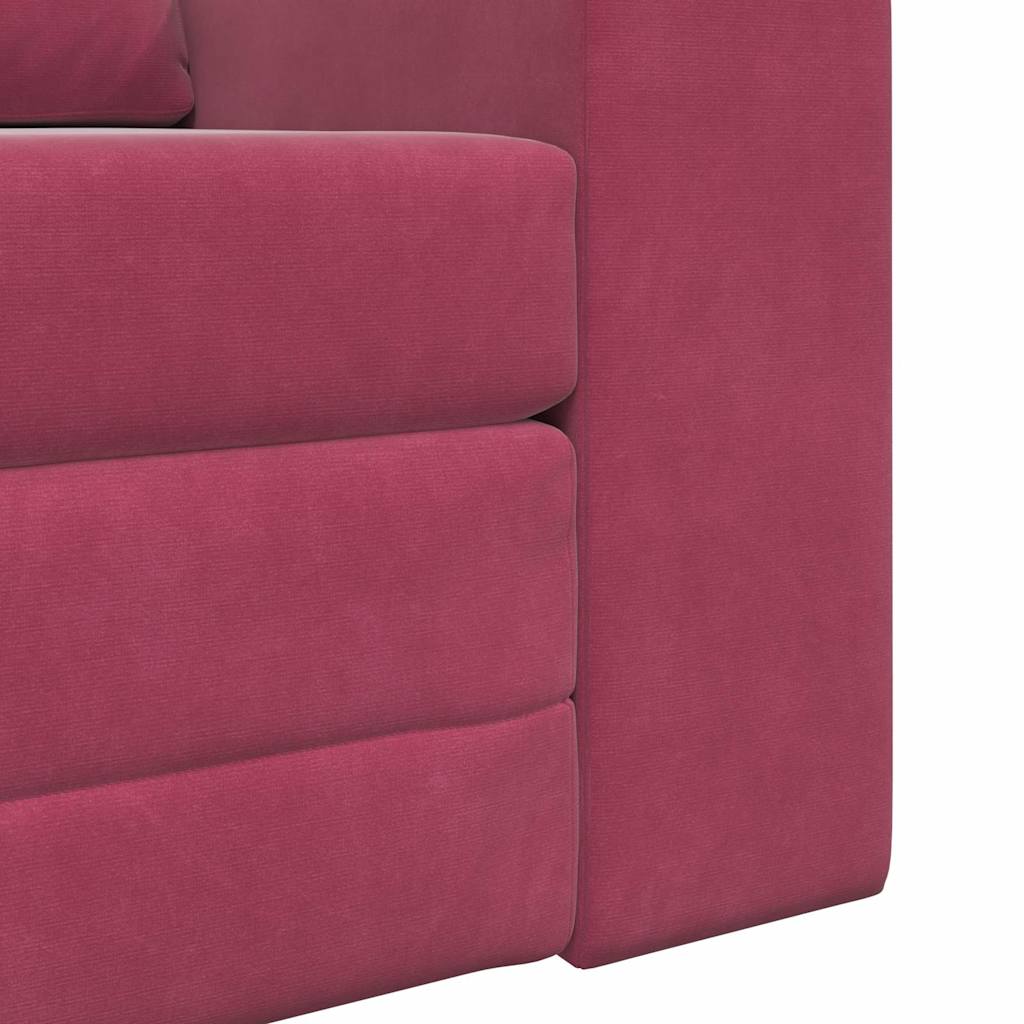 Sofa Bed Wine red 98 x 71 x 83 cm Velvet