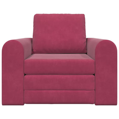 Sofa Bed Wine red 98 x 71 x 83 cm Velvet