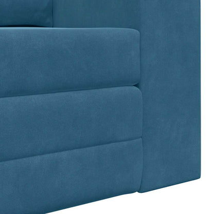 Sofa Bed Blue 148 x 71 x 83 cm Velvet