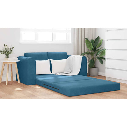 Sofa Bed Blue 148 x 71 x 83 cm Velvet