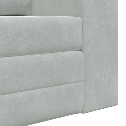 Sofa Bed Light Grey 148 x 71 x 83 cm Velvet