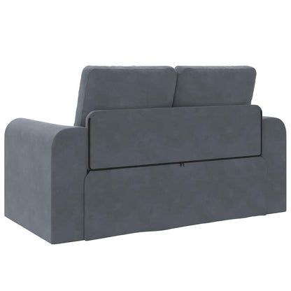 Sofa Bed Dark grey 148 x 71 x 83 cm Velvet