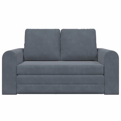 Sofa Bed Dark grey 148 x 71 x 83 cm Velvet