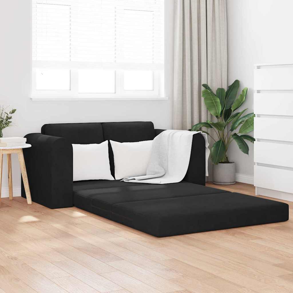 Sofa Bed Black 148 x 71 x 83 cm Velvet