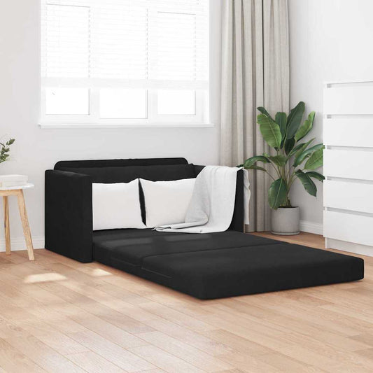 Sofa Bed Black 124 x 204 x 61 cm Velvet