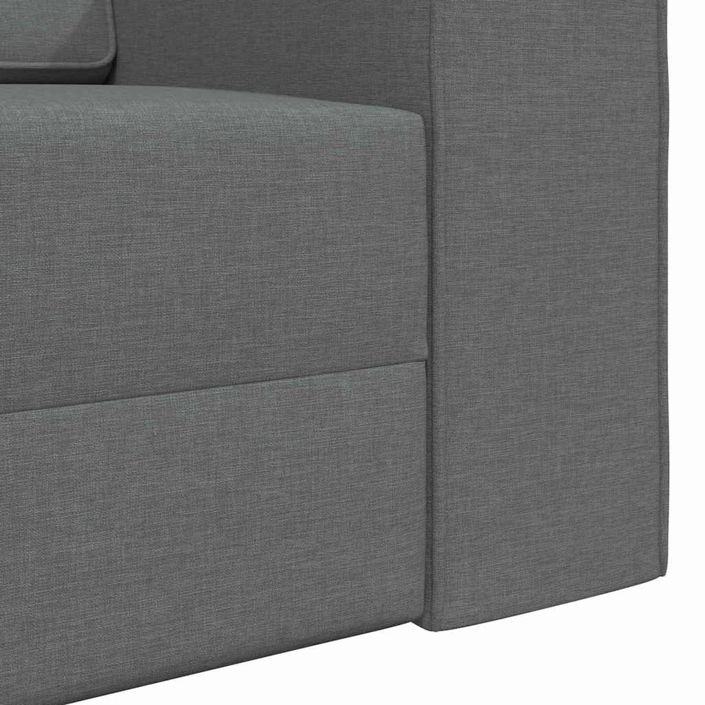 Floor Sofa Bed Dark Grey 245 x 78 x 77 cm Fabric