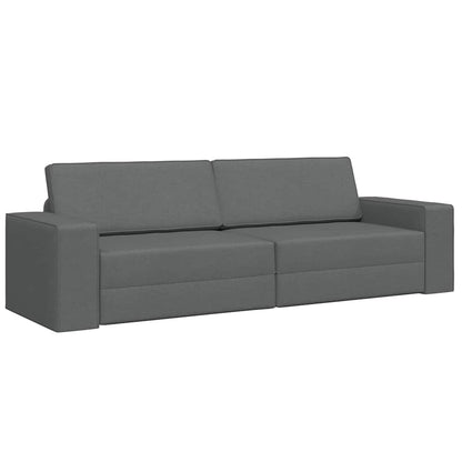 Floor Sofa Bed Dark Grey 245 x 78 x 77 cm Fabric