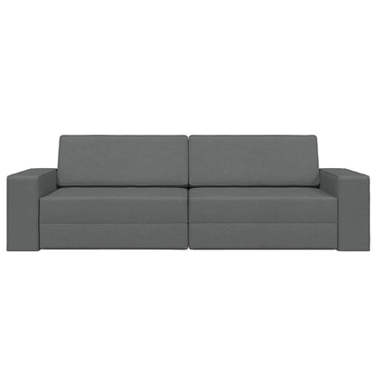 Floor Sofa Bed Dark Grey 245 x 78 x 77 cm Fabric