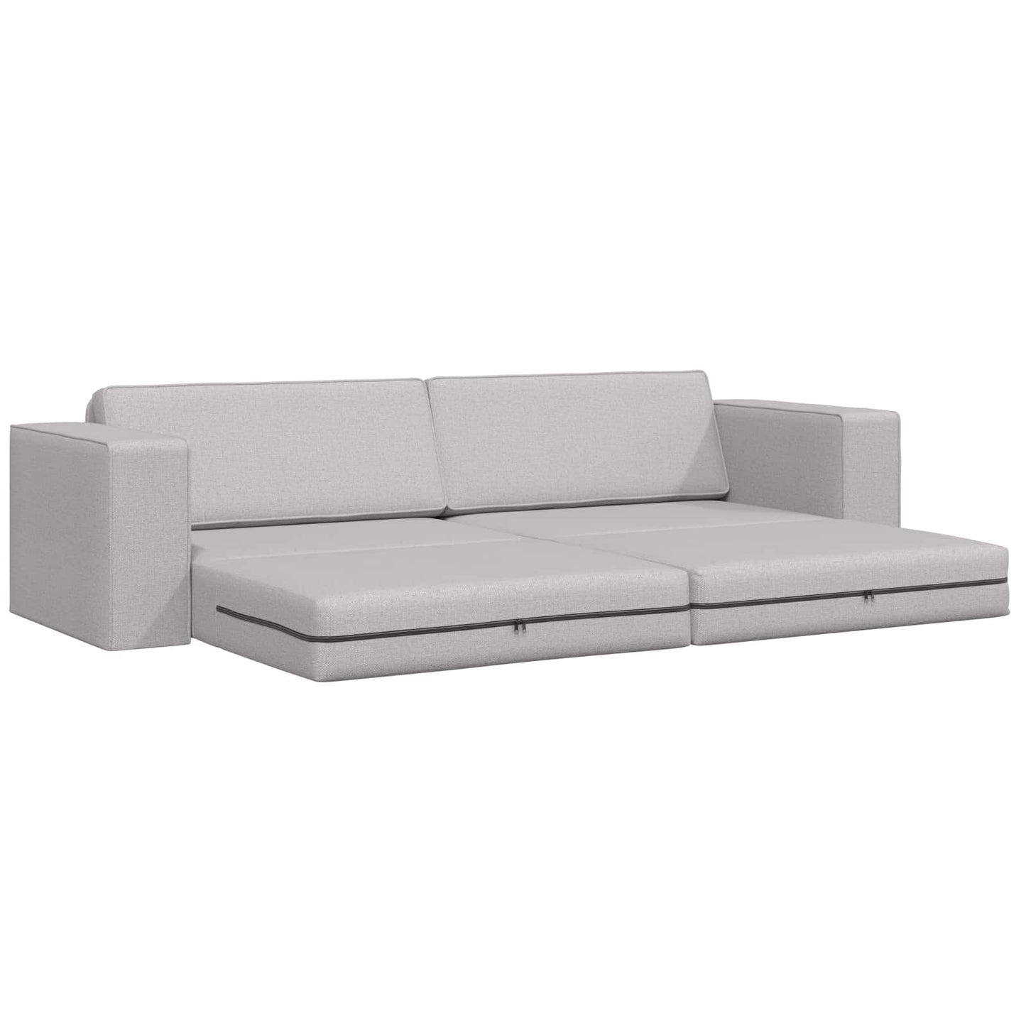 Floor Sofa Bed Cloud grey 245 x 78 x 77 cm Fabric