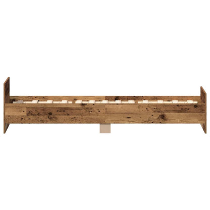 Bed Frame without Mattress Old Wood 100x200 cm Engineered Wood