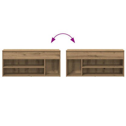 Shoe Bench Artisan Oak 102x30.5x45 cm Engineered Wood