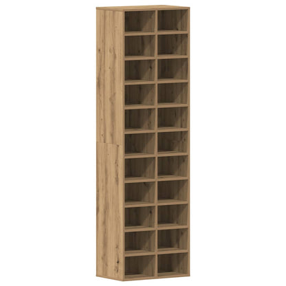 Shoe Cabinet Artisan Oak 54x34x183 cm Engineered Wood