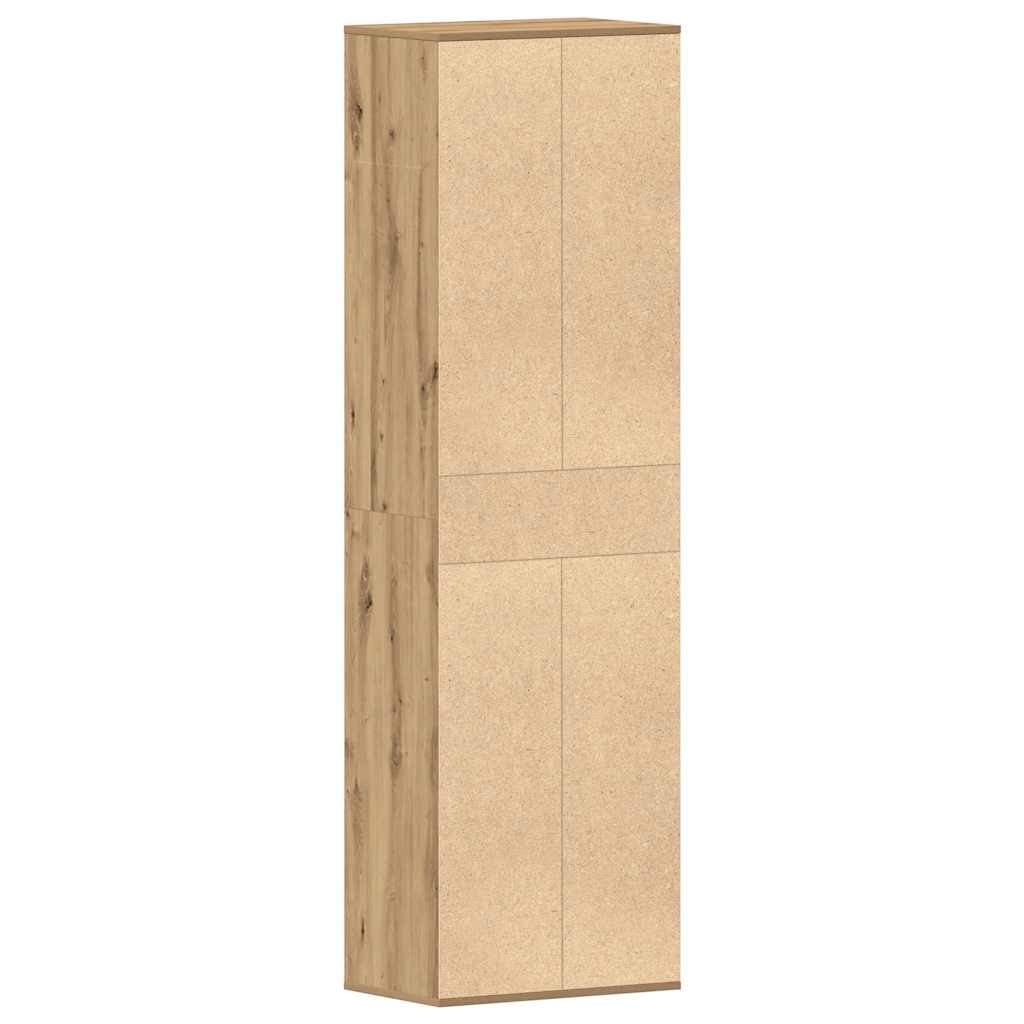Shoe Cabinet Artisan Oak 54x34x183 cm Engineered Wood