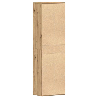 Shoe Cabinet Artisan Oak 54x34x183 cm Engineered Wood