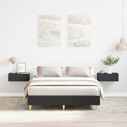 Bed Frame No Mattress Black 120x200 cm Engineered Wood