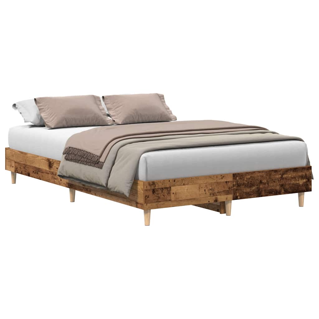 Bed Frame No Mattress Old Wood 120x200 cm Engineered Wood