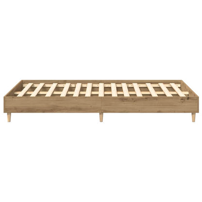 Bed Frame No Mattress Artisan Oak 120x200 cm Engineered Wood