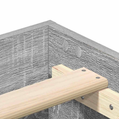 Bed Frame No Mattress Grey Sonoma 100x200 cm Engineered Wood