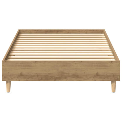 Bed Frame No Mattress Artisan Oak 100x200 cm Engineered Wood