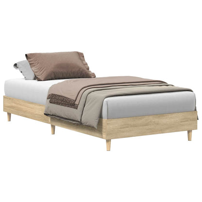 Bed Frame No Mattress Sonoma Oak 90x200 cm Engineered Wood
