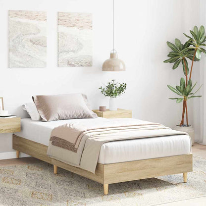 Bed Frame No Mattress Sonoma Oak 90x200 cm Engineered Wood
