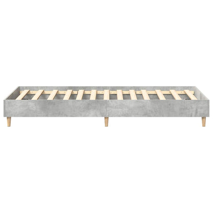 Bed Frame No Mattress Concrete Grey 90x190 cm Single Engineered Wood