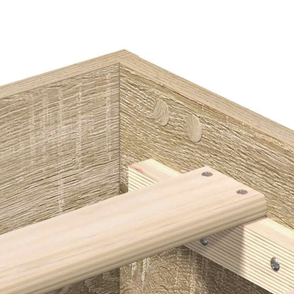 Bed Frame No Mattress Sonoma Oak 75x190 cm Small Single Engineered Wood