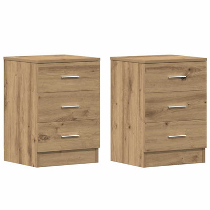 Bedside Cabinets 2 pcs Artisan Oak 38x35x55 cm Engineered Wood
