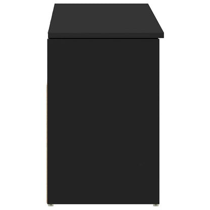 Shoe Bench Black 102x30.5x45 cm Engineered Wood