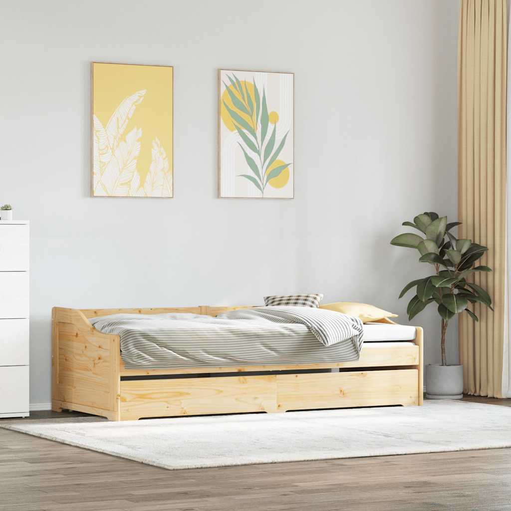 Daybed with Trundle without Mattress IRUN 90x200 cm