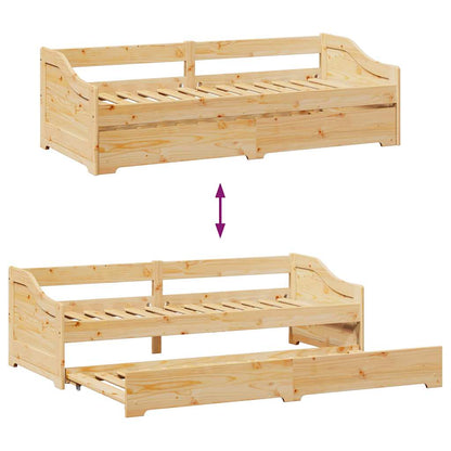 Daybed with Trundle without Mattress IRUN 90x200 cm