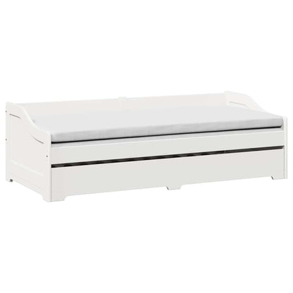 Daybed with Trundle without Mattress IRUN White 90x200 cm