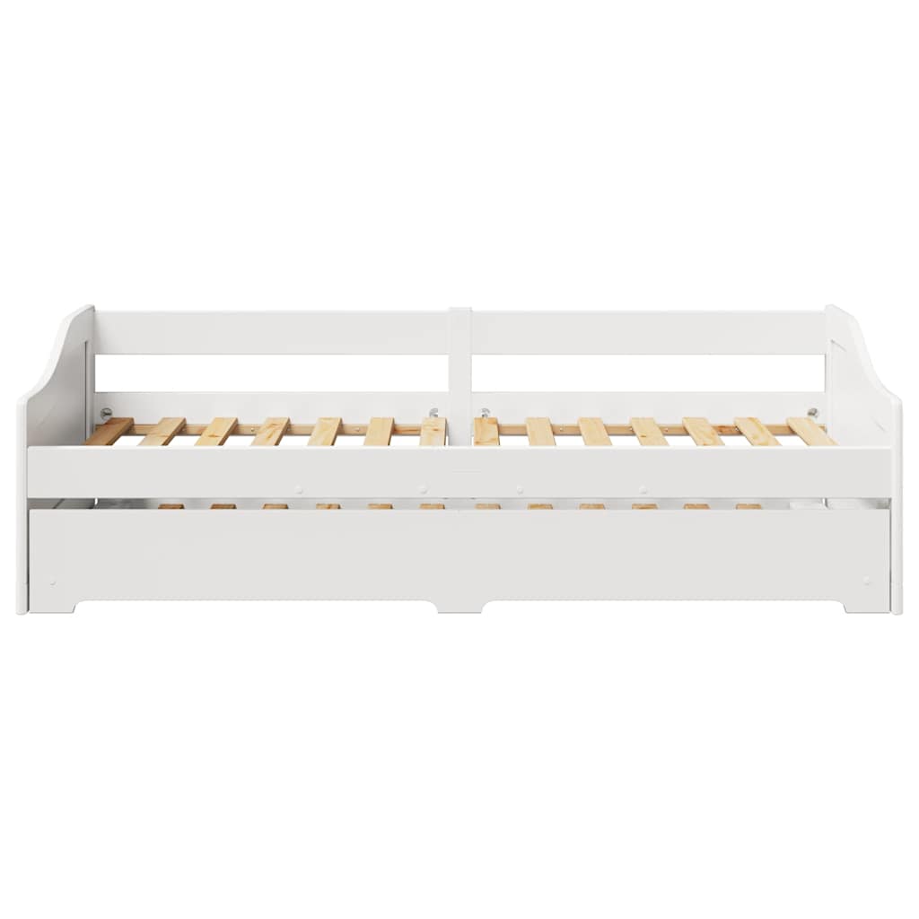 Daybed with Trundle without Mattress IRUN White 90x200 cm