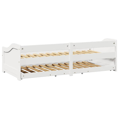 Daybed with Trundle without Mattress IRUN White 90x200 cm