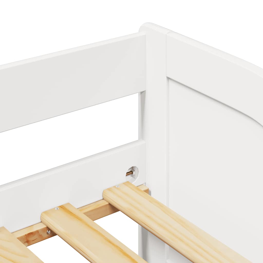 Daybed with Trundle without Mattress IRUN White 90x200 cm
