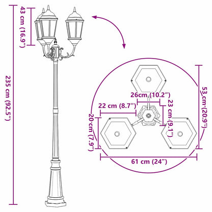 Garden Light Bronze 235 cm Aluminium