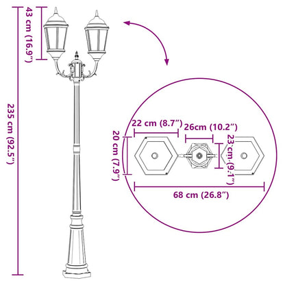 Garden Light White 235 cm Aluminium