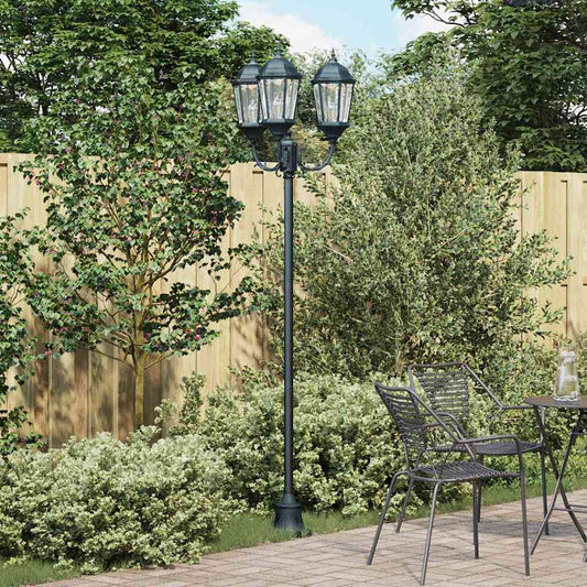 Garden Light Post Dark green Aluminium and Glass
