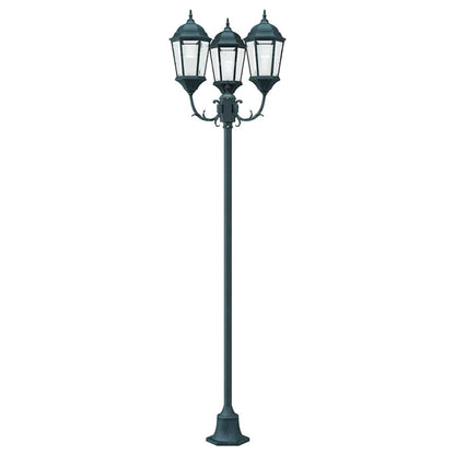 Garden Light Post Dark green Aluminium and Glass
