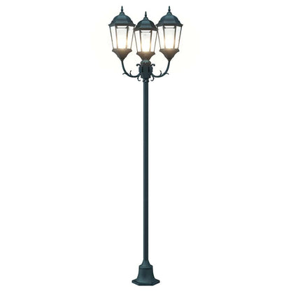 Garden Light Post Dark green Aluminium and Glass