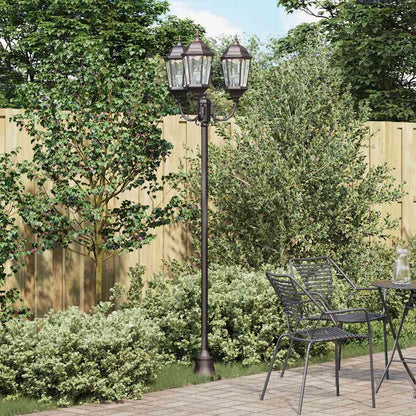 Garden Light Post Bronze Aluminium and Glass