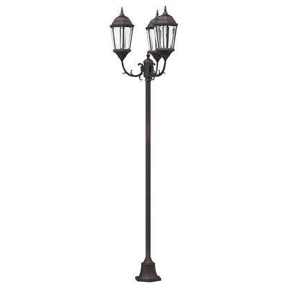 Garden Light Post Bronze Aluminium and Glass