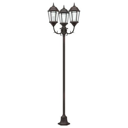 Garden Light Post Bronze Aluminium and Glass