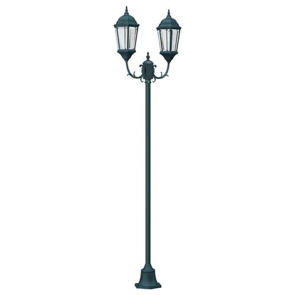 Garden Light Post Dark Green Aluminium and Glass