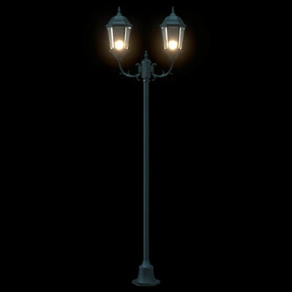 Garden Light Post Dark Green Aluminium and Glass