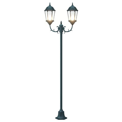 Garden Light Post Dark Green Aluminium and Glass