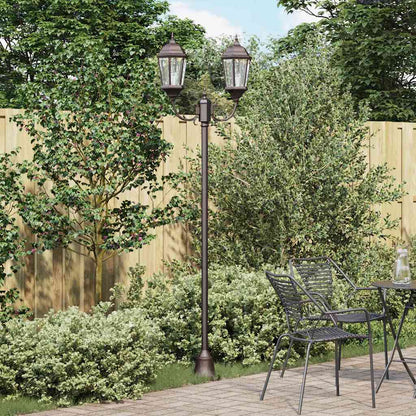 Garden Light Post Bronze Aluminium and Glass