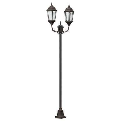 Garden Light Post Bronze Aluminium and Glass
